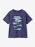 T-shirt garçon motif animalier bleu ardoise+orange 1 - vertbaudet enfant 