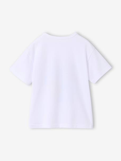 T-shirt garçon motifs graphiques manches courtes blanc+bleu nuit+vert d'eau 2 - vertbaudet enfant 