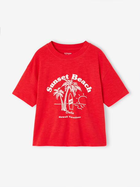 T-shirt garçon imprimé rouge+vert anglais 2 - vertbaudet enfant 