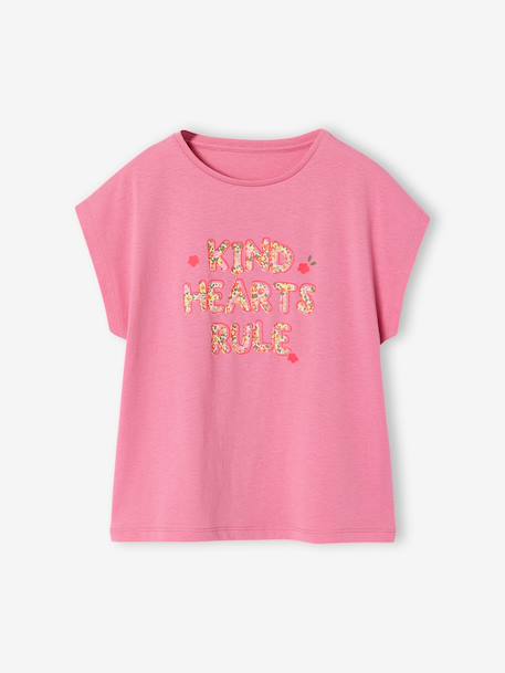 T-shirt manches courtes anthracite+rose 6 - vertbaudet enfant 