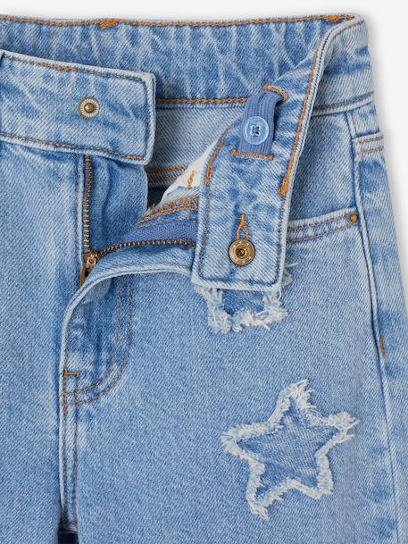 Jean large fille étoiles bleu clair 5 - vertbaudet enfant 