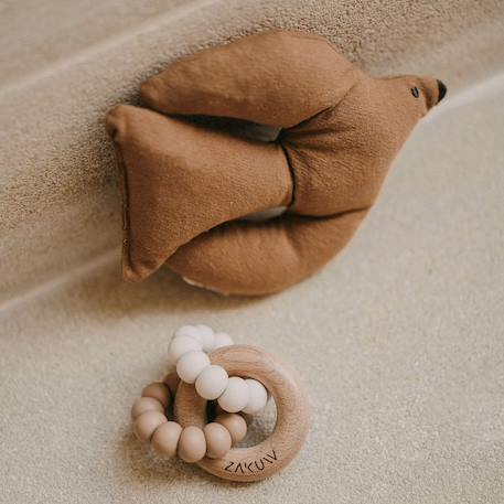 Anneau de dentition sedna moka Marron, blanc 2 - vertbaudet enfant 