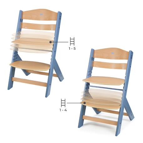 Chaise haute bois 3 en 1 reglable avec harnais, évolutive, réglable Beige+Blanc+Blanc/bois+Bleu marine+Bois naturel+Gris+Gris / bois+Marron 23 - vertbaudet enfant 