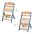 Chaise haute bois 3 en 1 reglable avec harnais, évolutive, réglable Beige+Blanc+Blanc/bois+Bleu marine+Bois naturel+Gris+Gris / bois+Marron 23 - vertbaudet enfant 