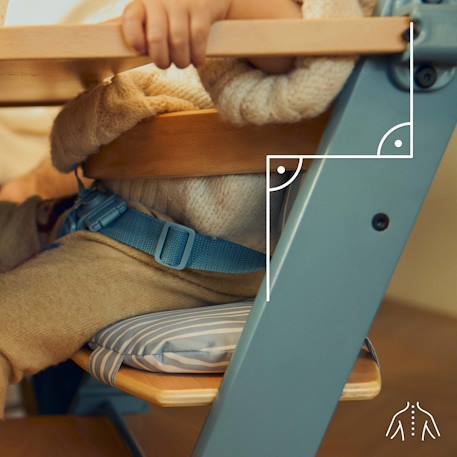 Chaise haute bois 3 en 1 reglable avec harnais, évolutive, réglable Beige+Blanc+Blanc/bois+Bleu marine+Bois naturel+Gris+Gris / bois+Marron 21 - vertbaudet enfant 