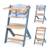 Chaise Haute Évolutive Kinderkraft ENOCK 2 en 1 avec Assise Réglable, Repose-Pieds Ajustable et Bois de Hêtre Massif Beige+Blanc+Blanc/bois+Bleu marine+Bois naturel+Gris+Gris / bois+Marron+Noir 19 - vertbaudet enfant 
