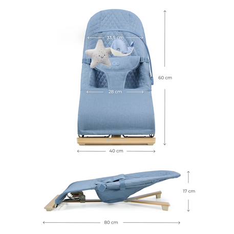Balancelle électrique bébé 2 en 1 avec fonction transat Bleu marine+Grey 6 - vertbaudet enfant 