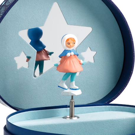 Boîte à bijoux musicale patineuse Bleu, marron, blanc 2 - vertbaudet enfant 