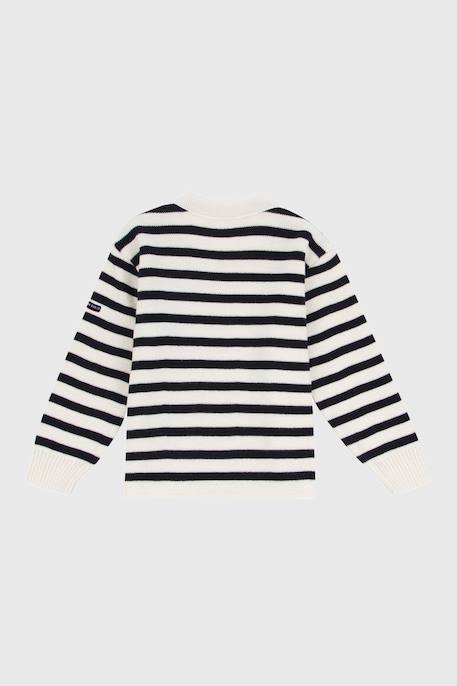 Pull marin rayé  fouesnant enfant Nature/navire+Navire/nature 2 - vertbaudet enfant 