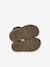 Sandales bébé fermées cuir à scratchs bleu jean+sable 5 - vertbaudet enfant 