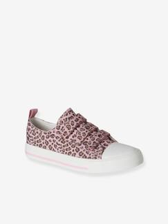 Chaussures-Chaussures fille 23-38-Baskets scratchées toile imprimée enfant