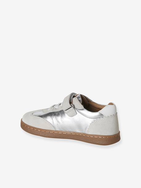 Basket fille lacets élastiqués et scratchs argent 4 - vertbaudet enfant 