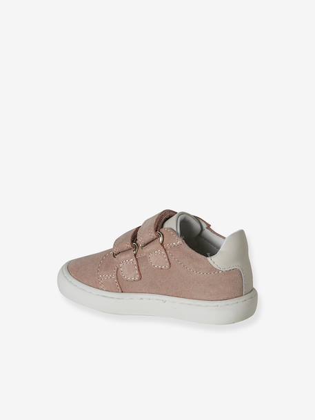 Baskets bébé cuir à scratchs rose pâle 3 - vertbaudet enfant 