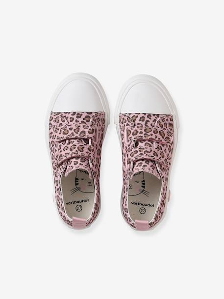 Baskets scratchées toile imprimée enfant collection maternelle beige imprimé+rose imprimé 10 - vertbaudet enfant 