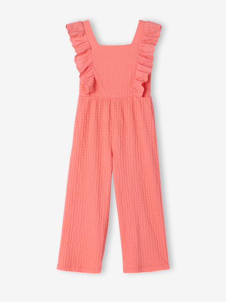 Combinaison pantalon fille à volants corail 1 - vertbaudet enfant 