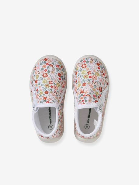Chaussons zippés bébé en toile beige imprimé+blanc imprimé+rose imprimé+rose pâle 8 - vertbaudet enfant 