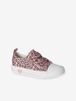 Chaussures-Chaussures fille 23-38-Baskets scratchées toile imprimée enfant collection maternelle