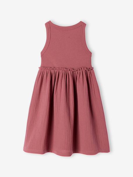 Robe fille sans manches kaki+vieux rose 7 - vertbaudet enfant 