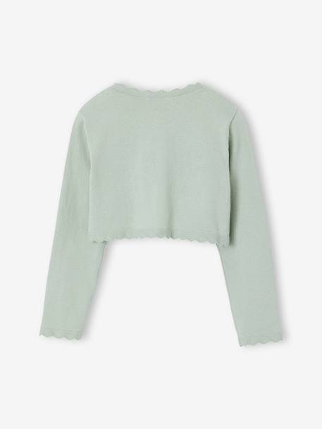 Bolero fille ouverture pratique blanc+vert sauge 5 - vertbaudet enfant 