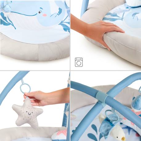 Tapis d'éveil doux avec jouets d'activation et arceaux Bleu marine 4 - vertbaudet enfant 