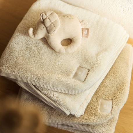 Couverture en polaire basic oatmeal (75 x 100 cm) Ecru 6 - vertbaudet enfant 