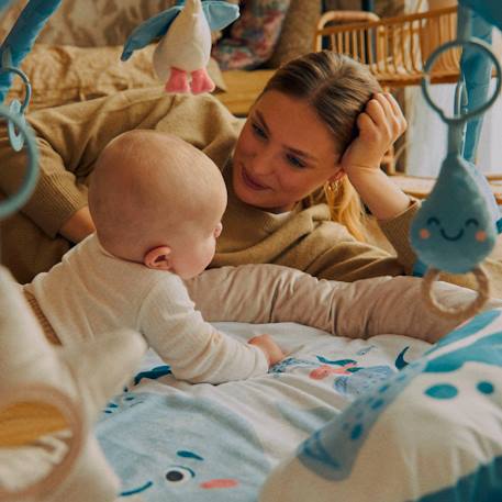 Tapis d'éveil doux avec jouets d'activation et arceaux Bleu marine 2 - vertbaudet enfant 