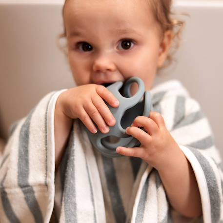 Anneau de dentition balle en silicone Bleu+Gris+Marron 4 - vertbaudet enfant 