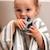 Anneau de dentition balle en silicone Bleu+Gris+Marron 4 - vertbaudet enfant 