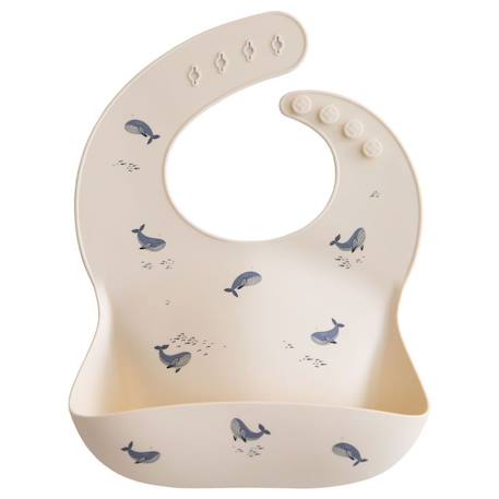 Bavoir à poche en silicone rainbows Blanc cassé, bleu+Blanc cassé, rose, vert 1 - vertbaudet enfant 