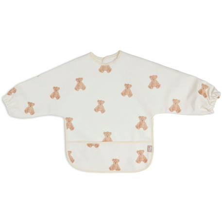 Bavoir à manches imperméable Blanc, marron clair+Blanc, rose, bleu+Bleu, blanc+Rose tendre 1 - vertbaudet enfant 