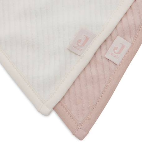 Lot de 2 bavoirs bandana Bleu, écru+Rose, blanc 10 - vertbaudet enfant 