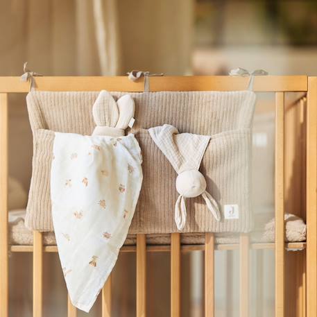 Attache sucette bunny ears en coton Ecru+Rose sauvage+Vert 4 - vertbaudet enfant 