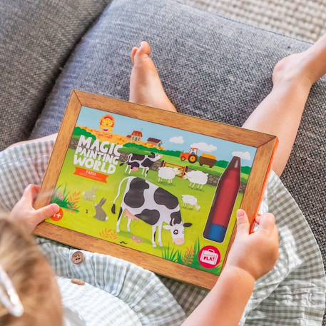 Peinture magique réutilisable à la ferme Ferme, vert 5 - vertbaudet enfant 