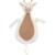 Doudou attache sucette biche Blanc, marron+Marron savanne+Vert tendre 1 - vertbaudet enfant 
