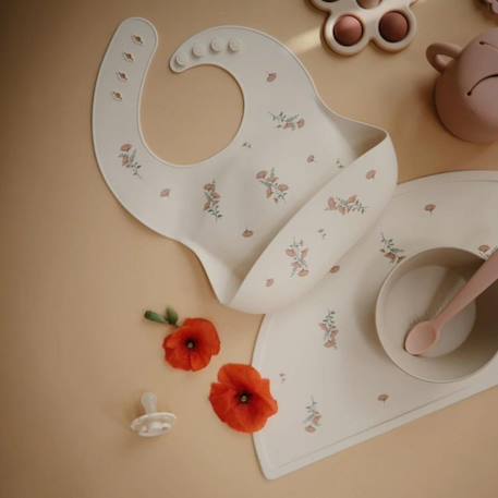 Bavoir à poche en silicone rainbows Blanc cassé, bleu+Blanc cassé, rose, vert 6 - vertbaudet enfant 