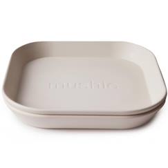 Puériculture-Lot de 2 assiettes carrées