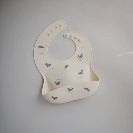 Bavoir à poche en silicone rainbows Blanc cassé, bleu+Blanc cassé, rose, vert 4 - vertbaudet enfant 