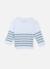 Pull marinière en coton Blanc / bleu danube+Blanc / bleu danube+Blanc / bouton de rose 5 - vertbaudet enfant 