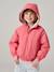 Coupe-vent fille à capuche doublé sherpa rose 1 - vertbaudet enfant 