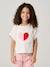 T-shirt fille motifs sequins écru+lilas+vert d'eau 1 - vertbaudet enfant 