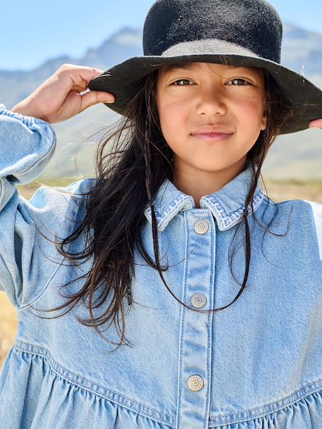 Robe fille en denim double stone 6 - vertbaudet enfant 
