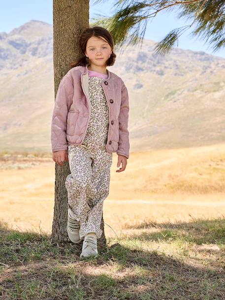 Veste matelassée fille doublée sherpa rose 2 - vertbaudet enfant 