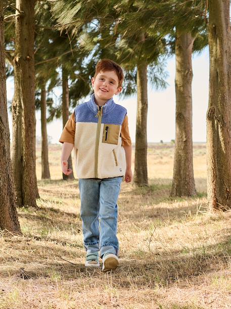 Gilet garçon sans manches en sherpa multicolore 7 - vertbaudet enfant 