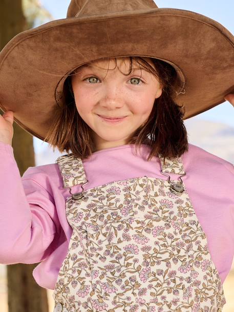 Salopette fille imprimée fleurs écru 6 - vertbaudet enfant 