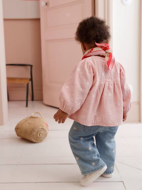 Ensemble bébé blouse et foulard rose 8 - vertbaudet enfant 