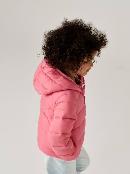 Doudoune fille légère à capuche marine+rose+vert de gris+vieux rose 13 - vertbaudet enfant 