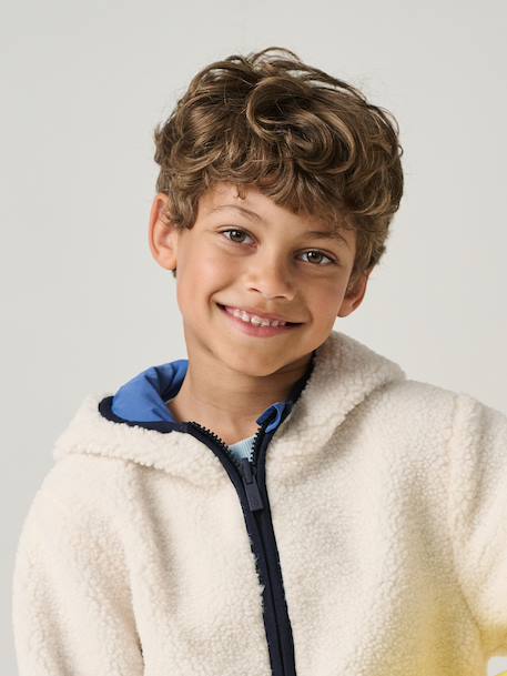 Blouson sherpa réversible bleu roi 11 - vertbaudet enfant 