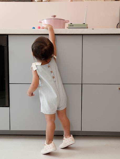 Combishort bébé fille coton rayé bleu 9 - vertbaudet enfant 