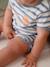 Ensemble bébé tee-shirt + short en éponge bleu grisé+rayé bleu+taupe 16 - vertbaudet enfant 