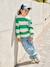 Sweat garçon rayé motif placé pistache+rayé jaune 6 - vertbaudet enfant 